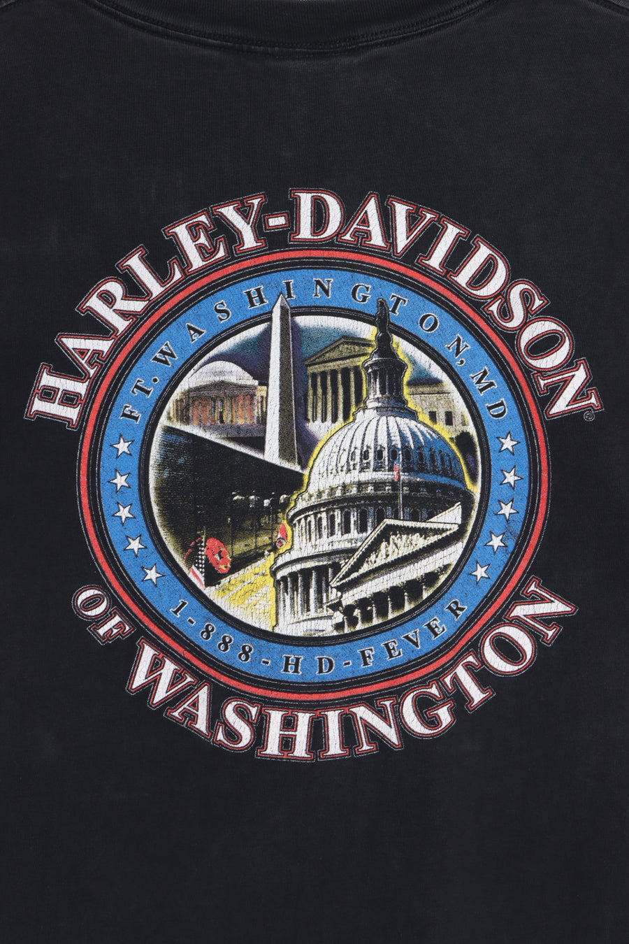 HARLEY DAVIDSON Washington Eagle & Landmarks Front Back Tee (M)