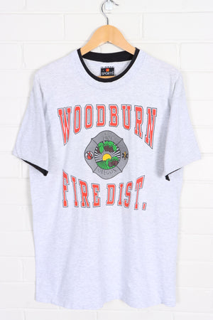Woodburn Fire District Double Collar T-Shirt USA Made (L)