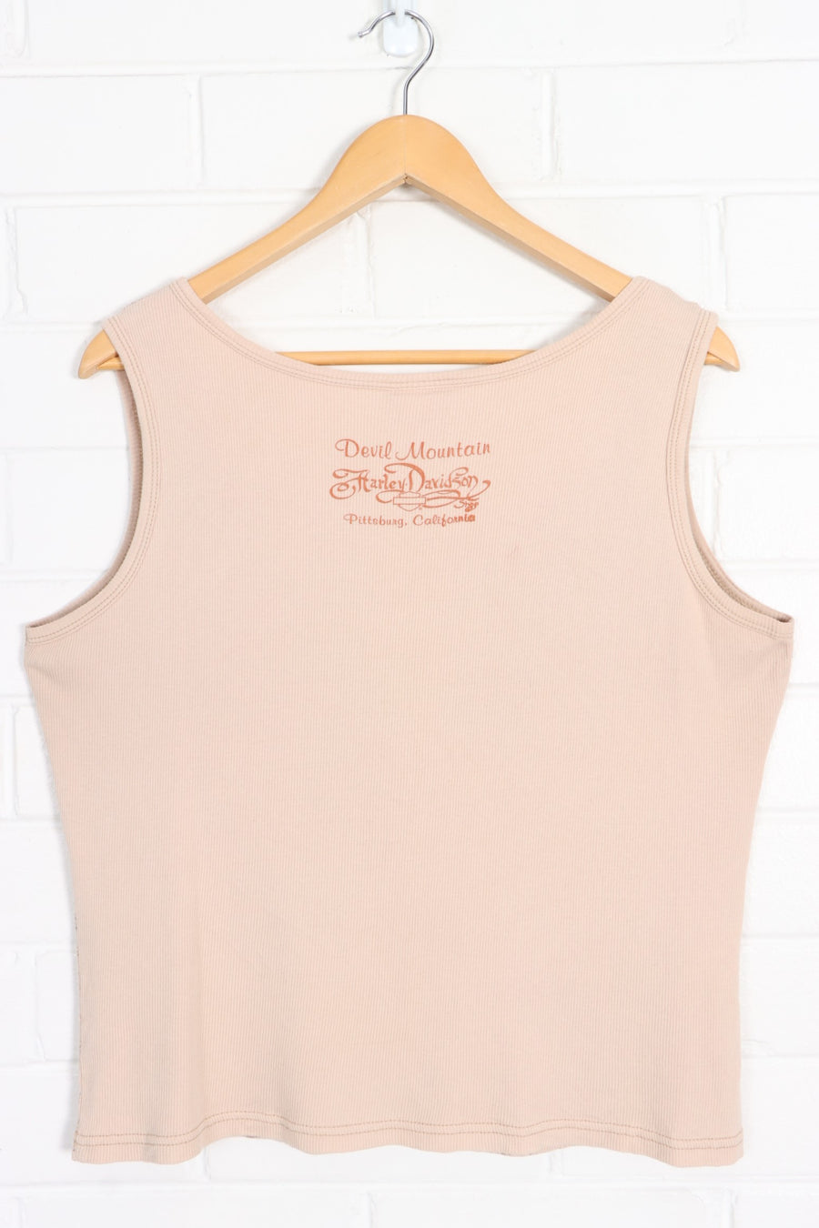 HARLEY DAVIDSON Metallic Glitter Tank Top USA Made (Women's L) - Vintage Sole Melbourne