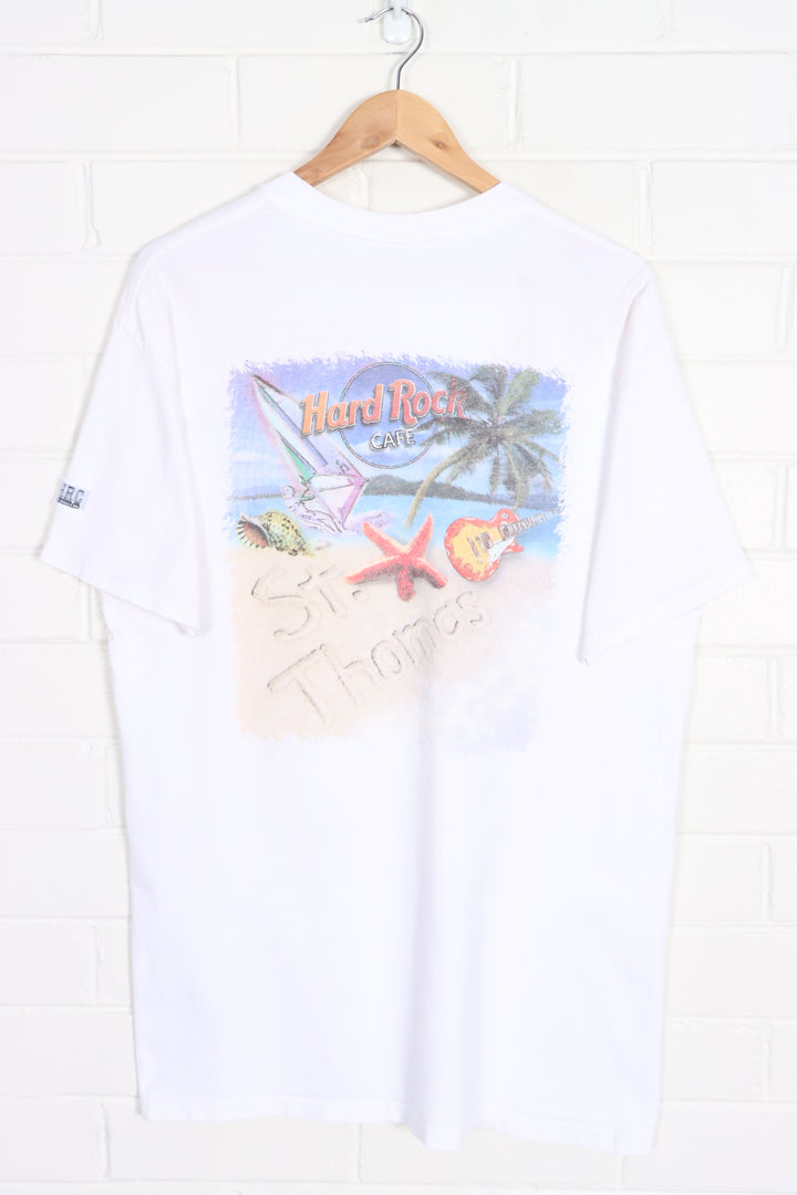 HARD ROCK CAFE St Thomas Front Back Beach Tall T-Shirt (L)
