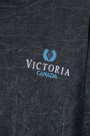 Victoria Canada Stone Wash Embroidered Canadian Made Destination Tee (XL)
