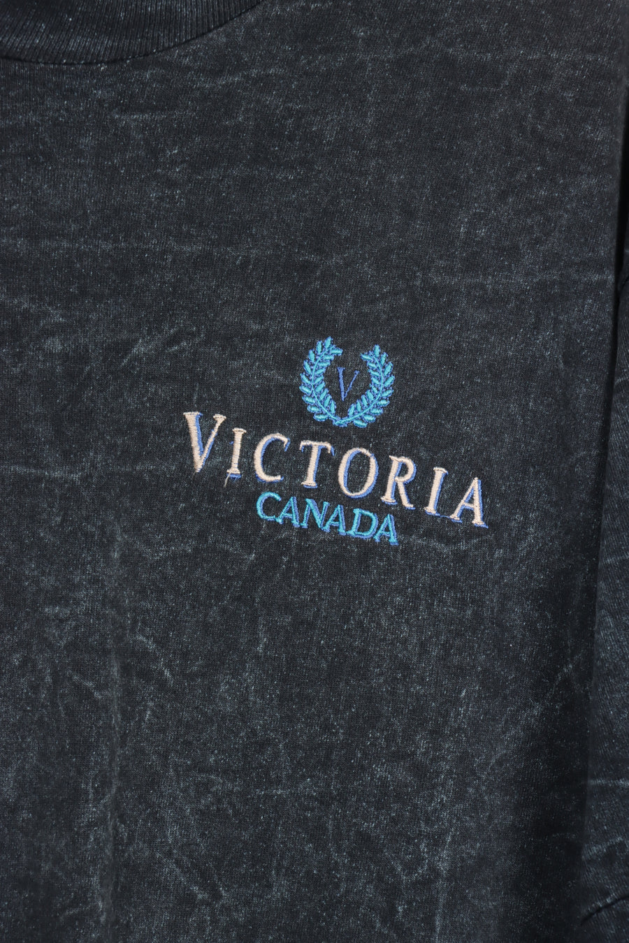 Victoria Canada Stone Wash Embroidered Canadian Made Destination Tee (XL)