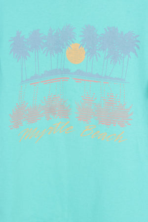 Myrtle Beach Palm Tree Destination Single Stitch USA Made T-Shirt (XL)
