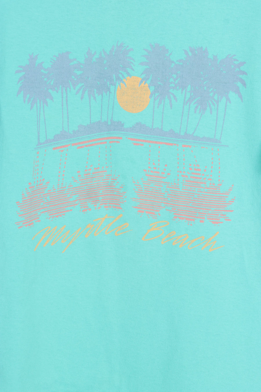 Myrtle Beach Palm Tree Destination Single Stitch USA Made T-Shirt (XL)