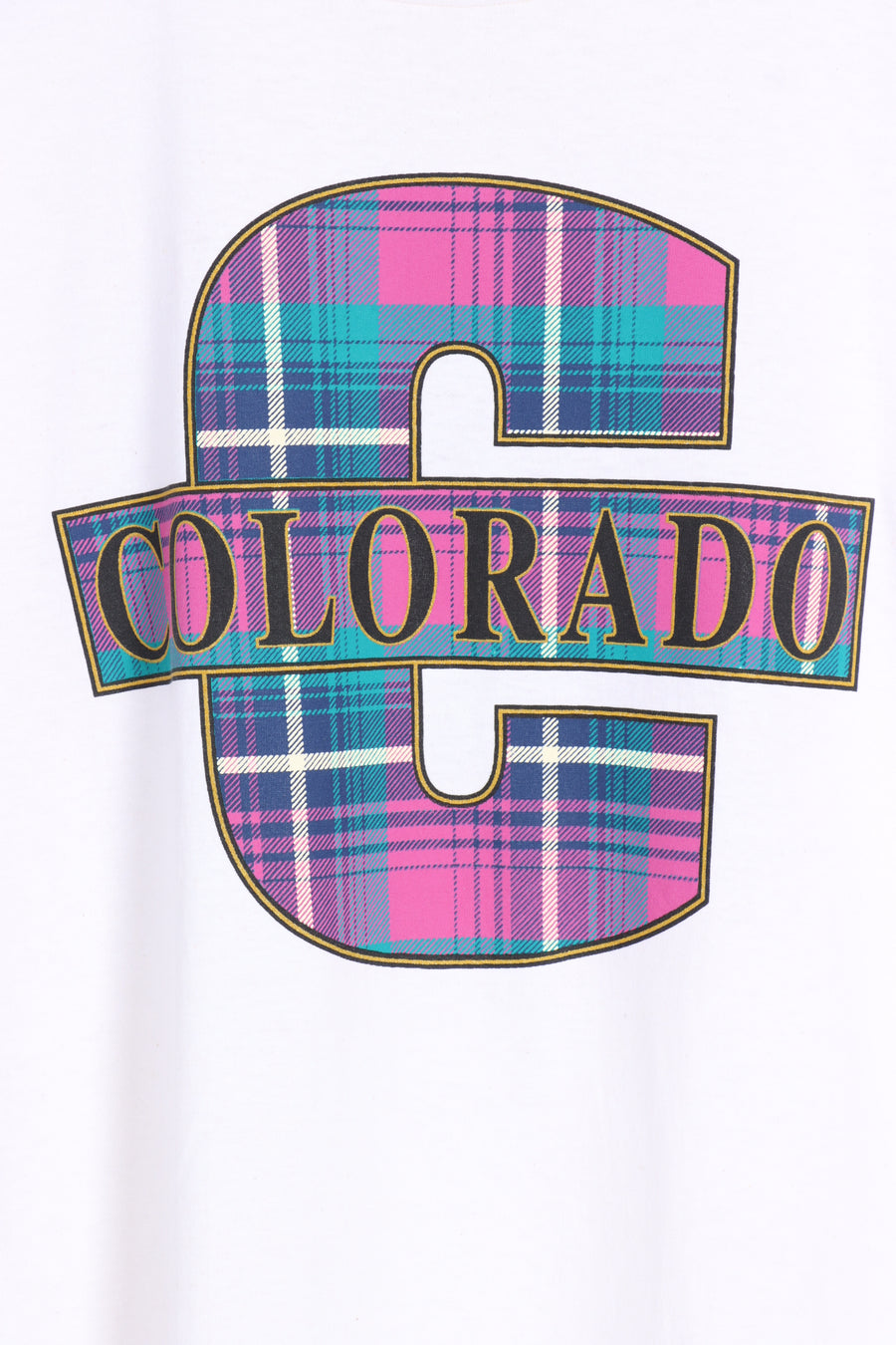 Colorado Teal & Purple Tartan Destination Tee (XL)