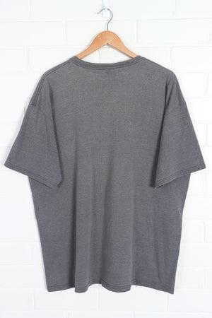 NIKE Silver Grey Monochrome Swoosh Logo T-Shirt (XL) - Vintage Sole Melbourne