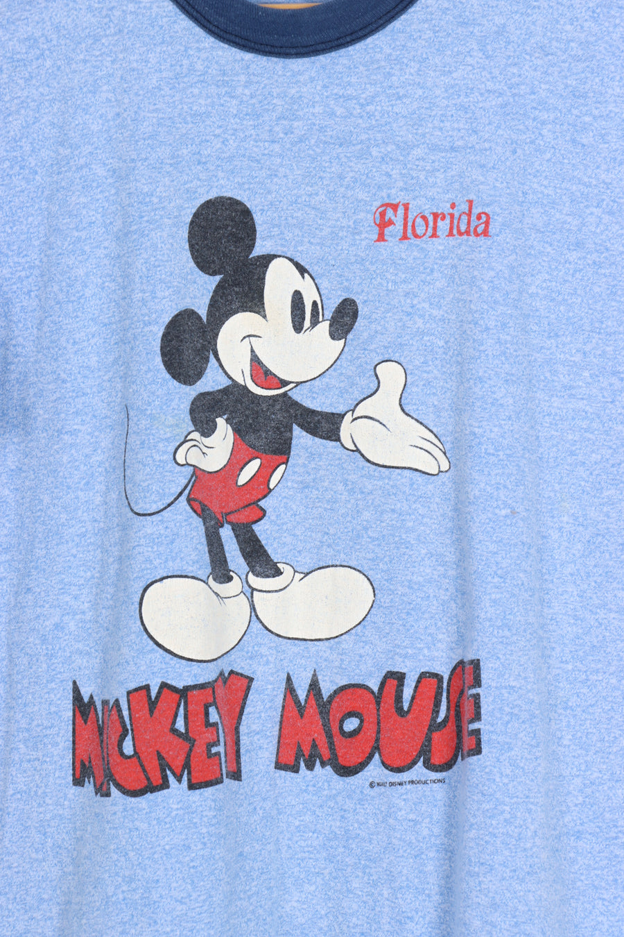 DISNEY Mickey Mouse Florida Destination USA Made Ringer Tee (S)