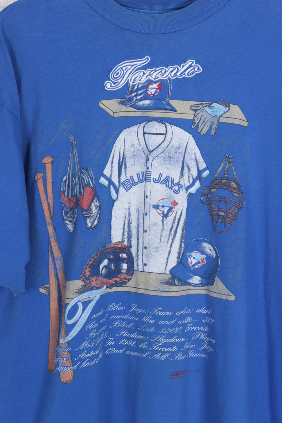 Toronto Blue Jays Embroidered Locker Room Canadian Made MLB Tee (XL)