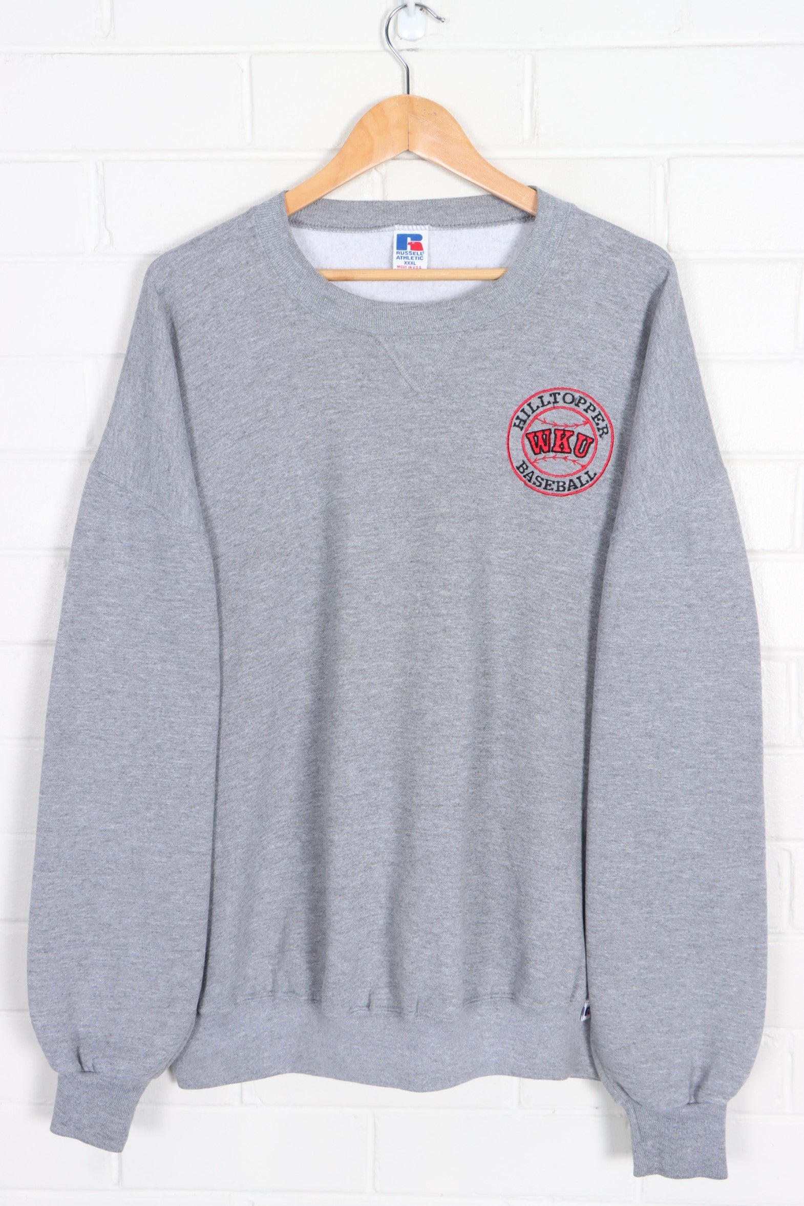 WKU Hilltopper Baseball RUSSELL ATHLETIC Sweatshirt USA Made (XXXL) - Vintage Sole Melbourne