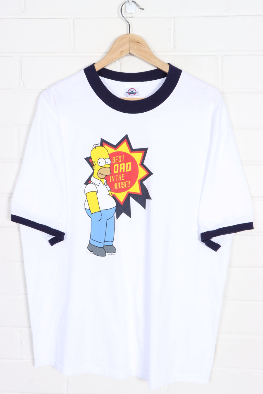 The Simpsons "Best Dad" Homer Ringer T-Shirt (L)
