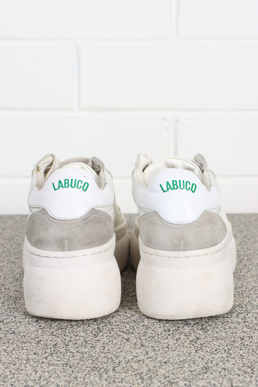 LABUCQ LB Tour Club Leather & Suede Platform Sneakers (38)