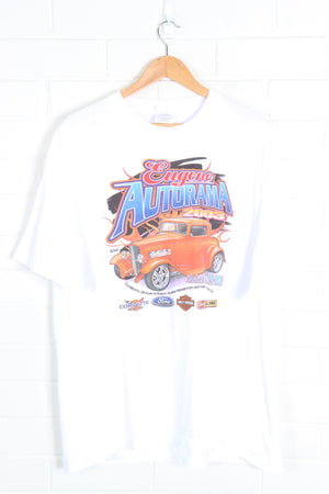 Autorama 100 Years of Harley Davidson & Ford Cars Print Tee (XL) - Vintage Sole Melbourne