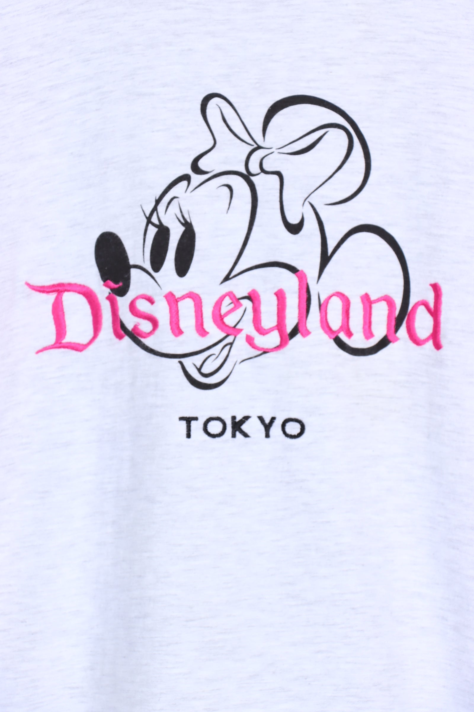 DISNEY Minnie Mouse Embroidered Disneyland Tokyo USA Made Tee (L) - Vintage Sole Melbourne