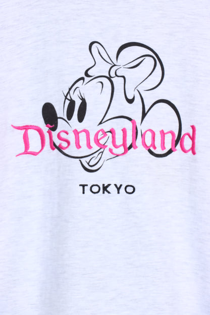 DISNEY Minnie Mouse Embroidered Disneyland Tokyo USA Made Tee (L) - Vintage Sole Melbourne