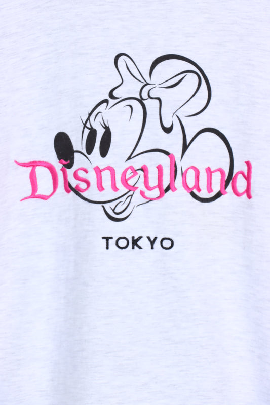 DISNEY Minnie Mouse Embroidered Disneyland Tokyo USA Made Tee (L) - Vintage Sole Melbourne