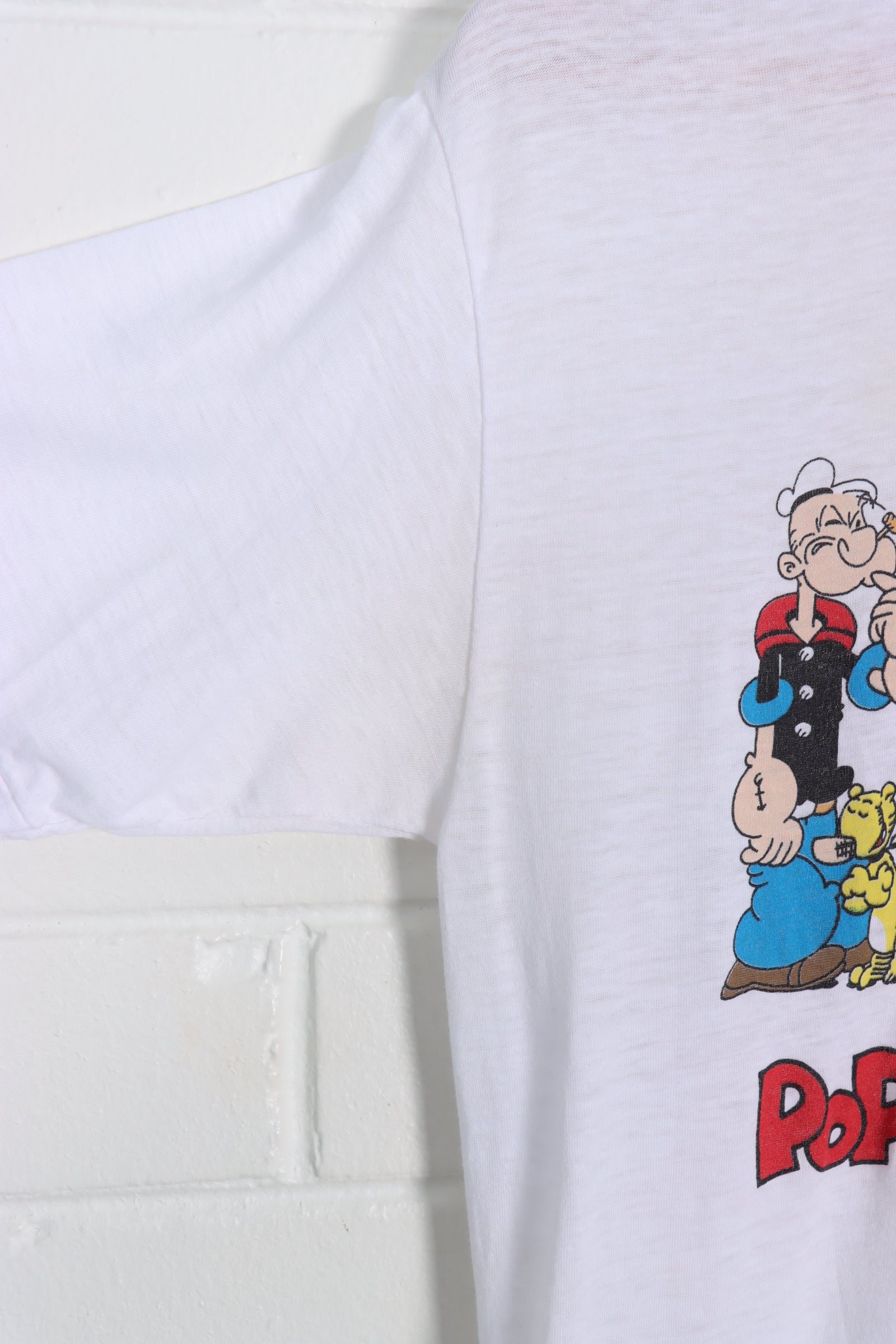 Vintage 1985 Popeye's Friends Cartoon Single Stitch Tee USA Made (S) - Vintage Sole Melbourne