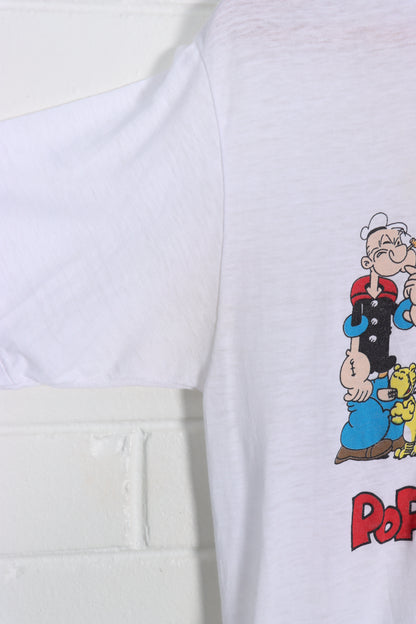 Vintage 1985 Popeye's Friends Cartoon Single Stitch Tee USA Made (S) - Vintage Sole Melbourne