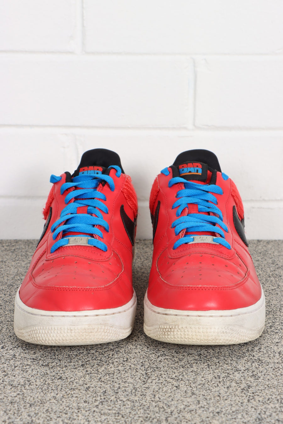 NIKE Air Force 1 'Barcelona' Challenge Red/Black Low Sneakers (11.5)