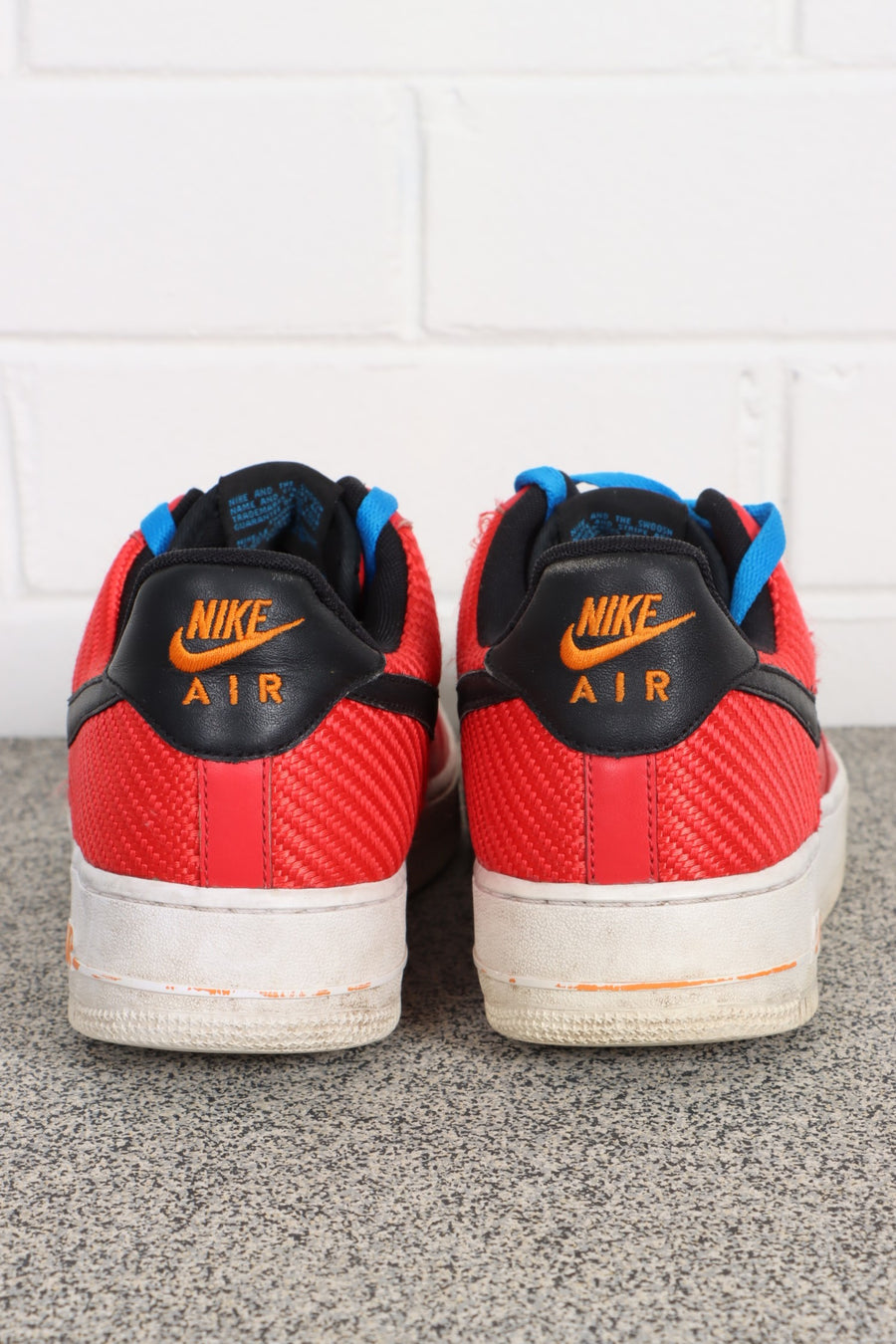 NIKE Air Force 1 'Barcelona' Challenge Red/Black Low Sneakers (11.5)
