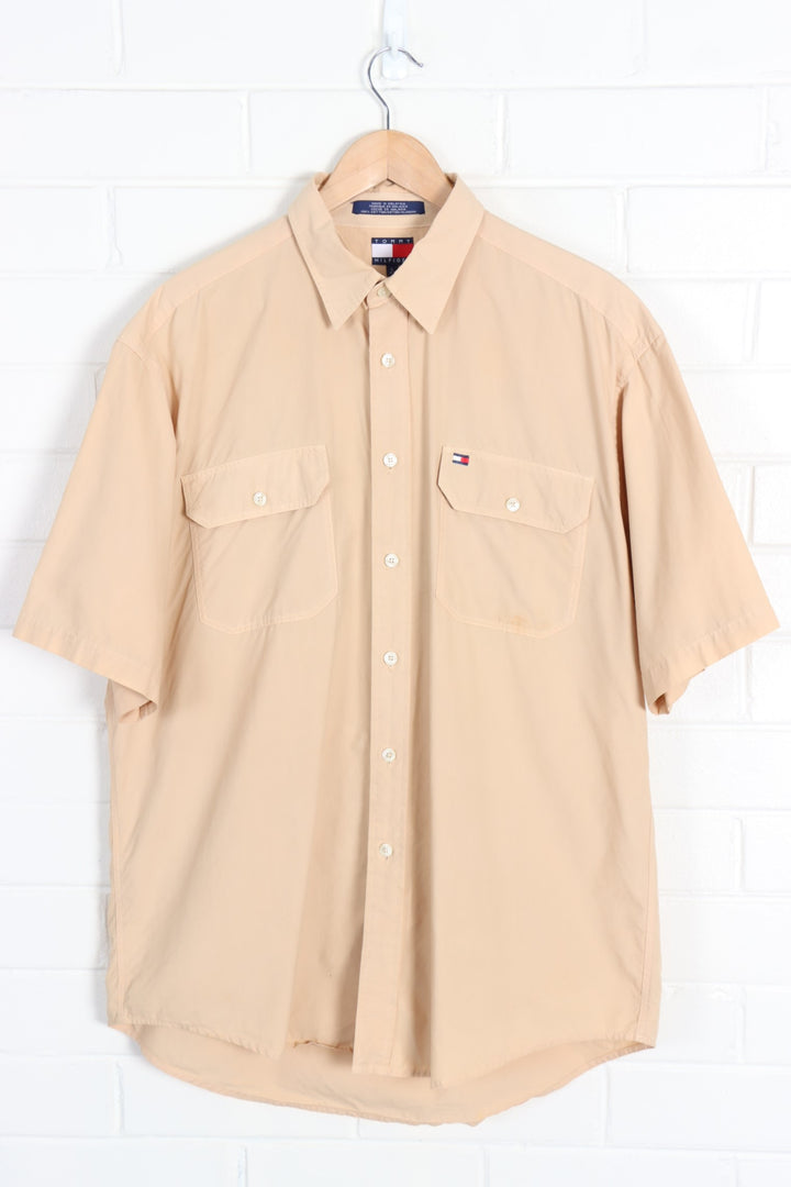 TOMMY HILFIGER Short Sleeve Button Up Shirt (XL) - Vintage Sole Melbourne