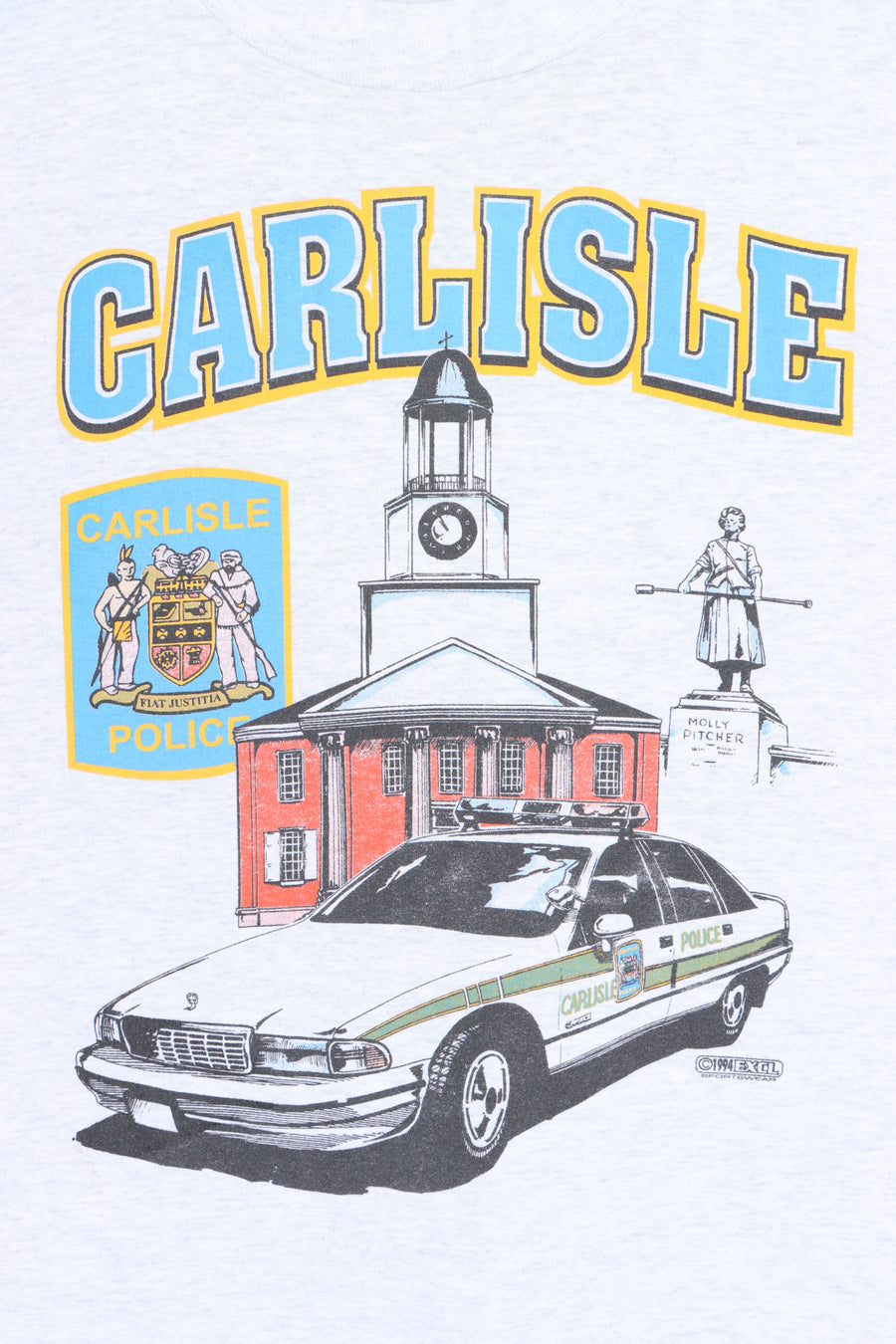 Carlisle Police 1994 Classic Car Single Stitch T-Shirt USA Made (XL)