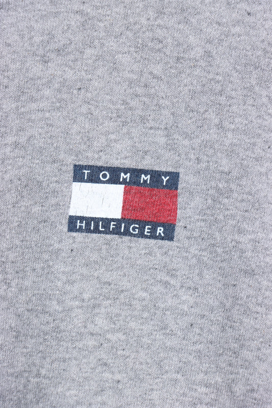 Grey TOMMY HILFIGER USA Made Logo T-Shirt (XL) - Vintage Sole Melbourne