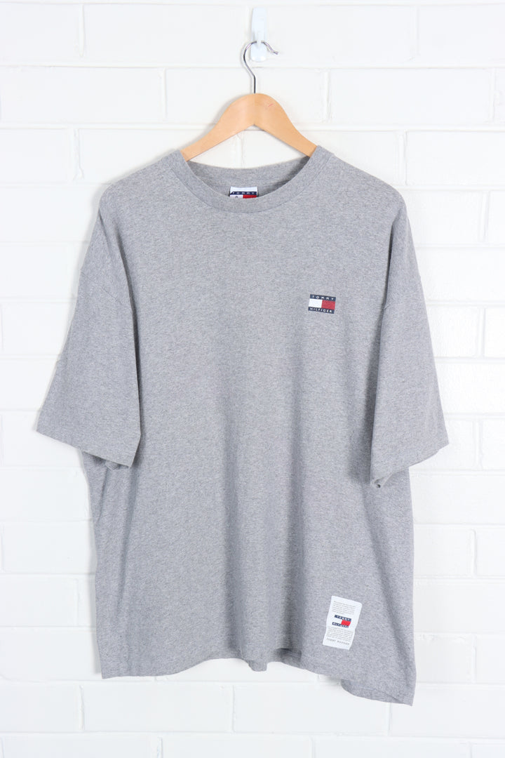 Grey TOMMY HILFIGER USA Made Logo T-Shirt (XL) - Vintage Sole Melbourne