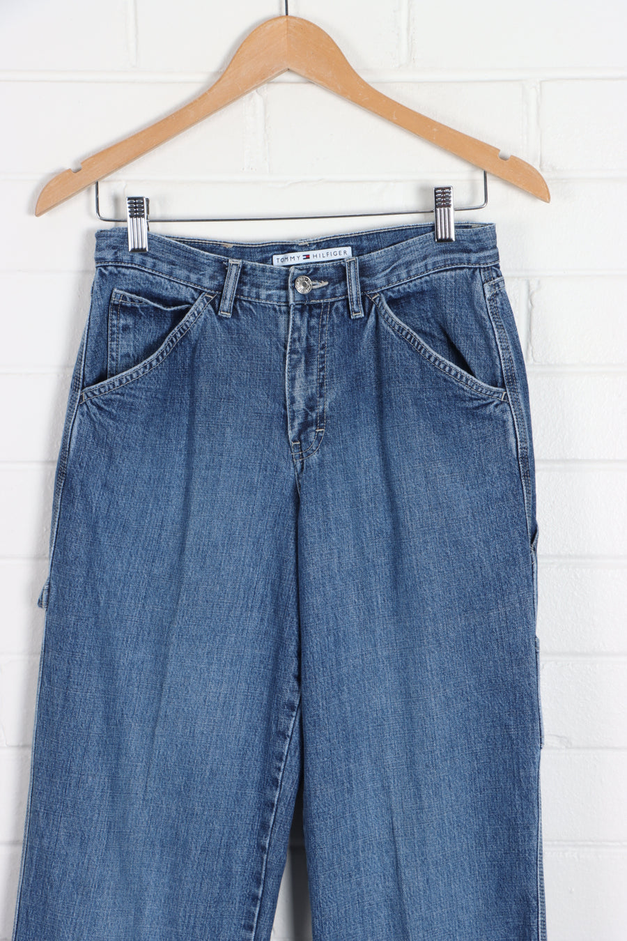 TOMMY HILFIGER Carpenter Sand Blasted Denim Mid Rise Jeans (Women's 6-8) - Vintage Sole Melbourne