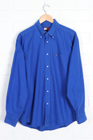 TOMMY HILFIGER Cobalt Blue Button Up Shirt (XL) - Vintage Sole Melbourne