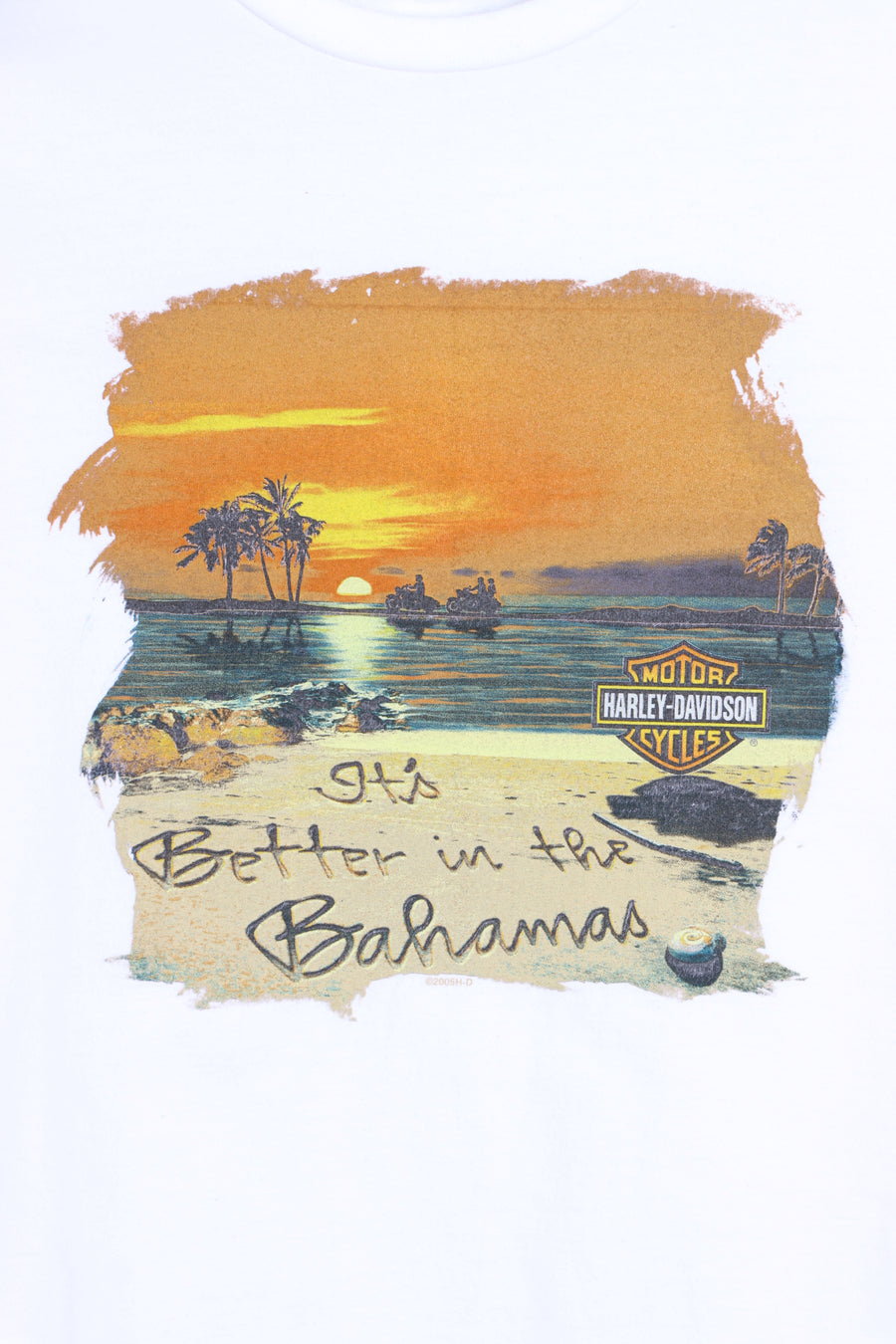 HARLEY DAVIDSON "Better in the Bahamas" Front Back Tee (L) - Vintage Sole Melbourne
