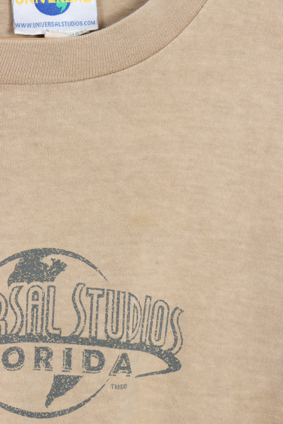 Universal Studios Florida USA Made Single Stitch Tan Tee USA Made (XL)