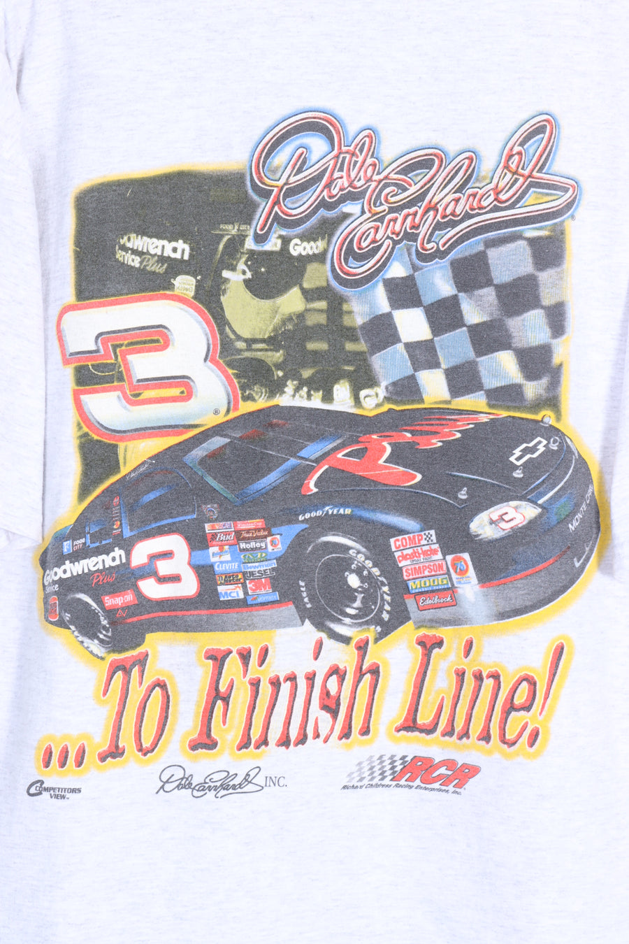 Dale Earnhardt NASCAR 'From Start to The Finish Line' Front Back Tee (XL)