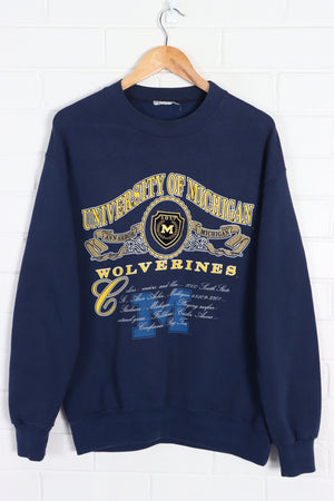 Michigan Wolverines Football Velvet Shield Sweatshirt (L)