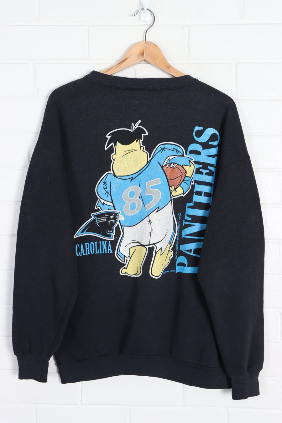 NFL 1994 Carolina Panthers x The Flintstones Sweatshirt (M-L) - Vintage Sole Melbourne