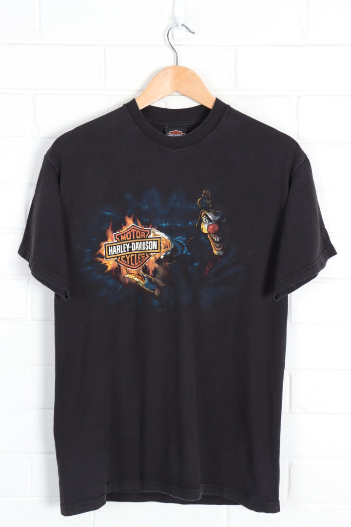 HARLEY DAVIDSON Columbus Clown 'Genuine Dealer' Graphic Tee (M) - Vintage Sole Melbourne