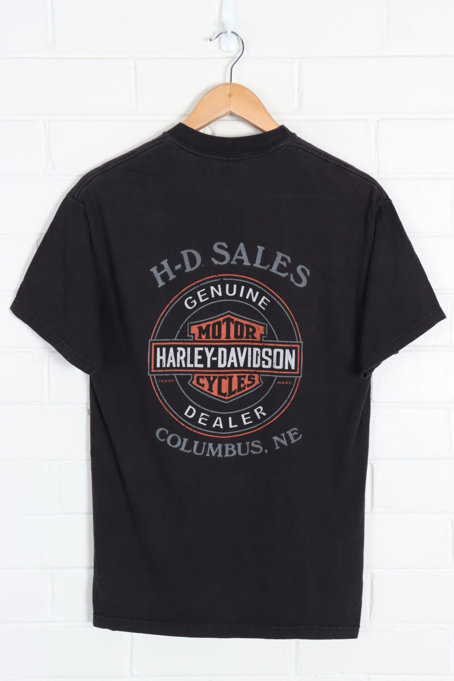 HARLEY DAVIDSON Columbus Clown 'Genuine Dealer' Graphic Tee (M) - Vintage Sole Melbourne