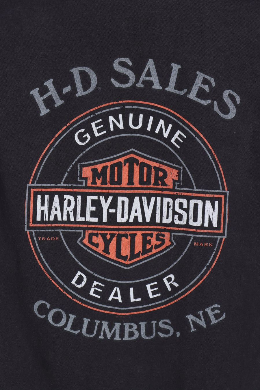 HARLEY DAVIDSON Columbus Clown 'Genuine Dealer' Graphic Tee (M) - Vintage Sole Melbourne