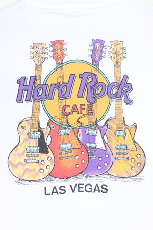 Las Vegas HARD ROCK CAFE Guitars Front Back Single Stitch Tee USA Made (S-M)