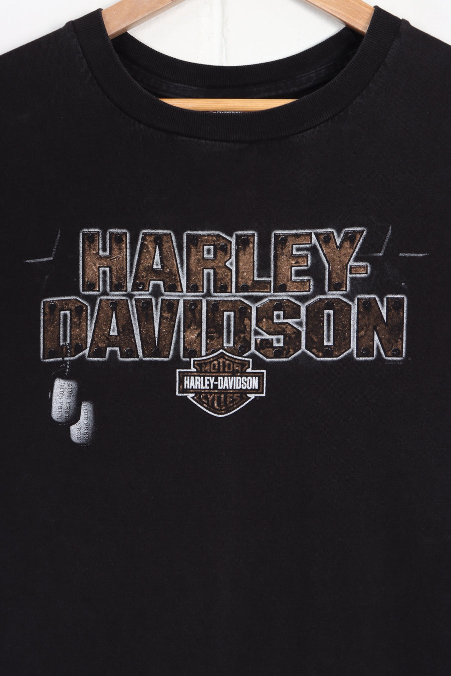 Alamo City HARLEY DAVIDSON Longhorn Skull Front Back Tee (XL)