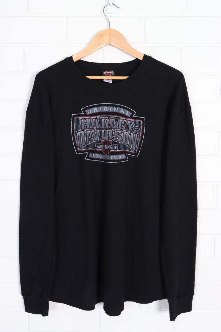 Livermore HARLEY DAVIDSON Front Back Long Sleeve Tee (XL)