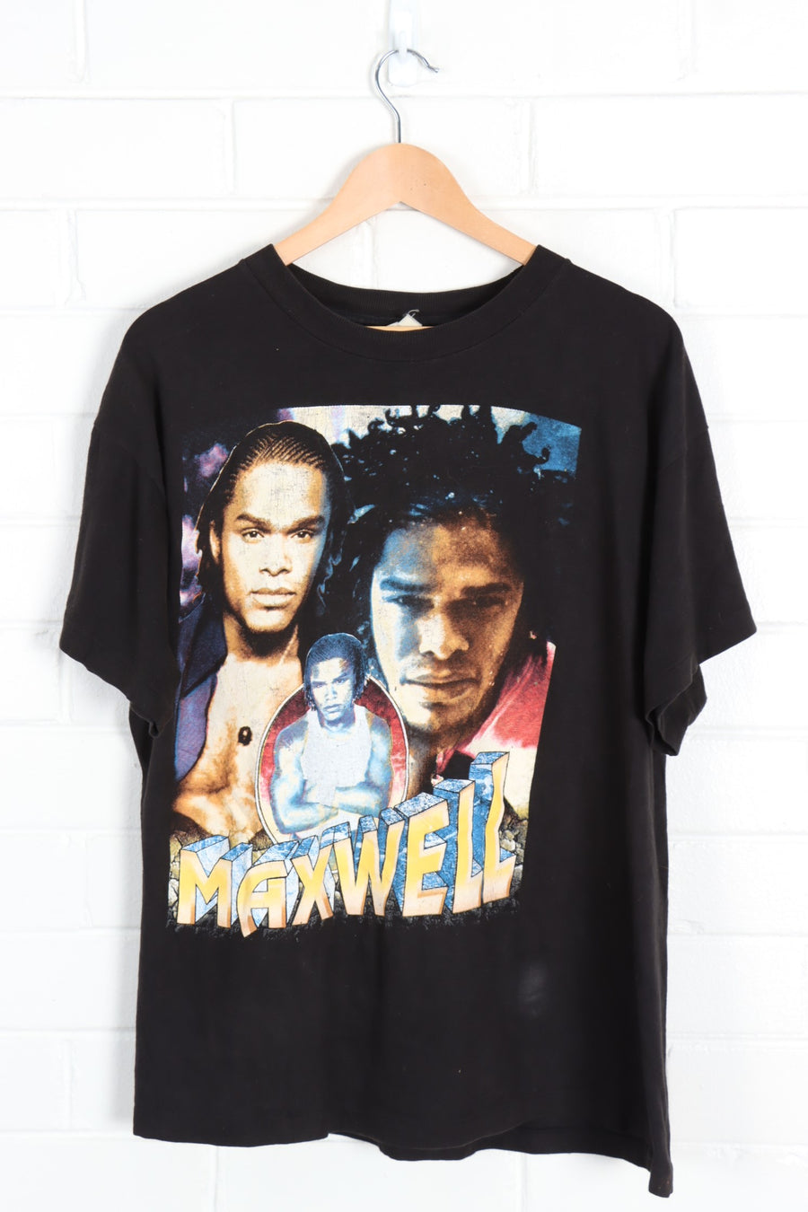 Maxwell Fortunate 90s Rap Front Back Single Stitch T-Shirt (XL) - Vintage Sole Melbourne