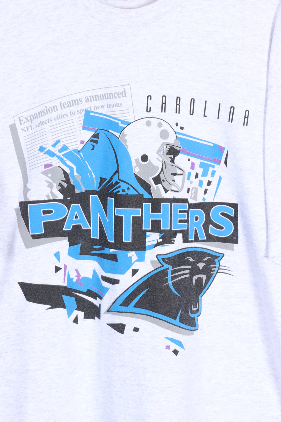 Carolina Panthers NFL Football Single Stitch Graphic Tee (XL)