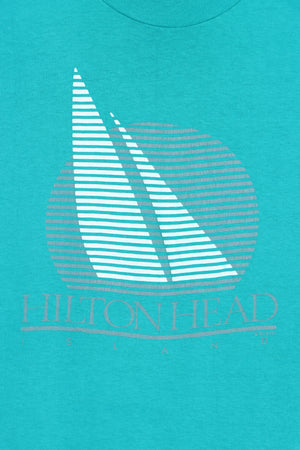 Hilton Head Island Yack Single Stitch T-Shirt USA Made (M-L) - Vintage Sole Melbourne