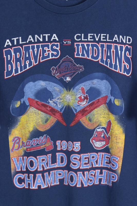 STARTER 1995 Vintage World Series Indians vs Braves MLB Tee (L) - Vintage Sole Melbourne
