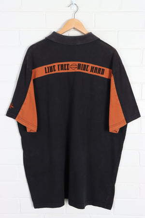 Legacy HARLEY DAVIDSON "Live Free Ride Hard" Polo Shirt (XXL) - Vintage Sole Melbourne
