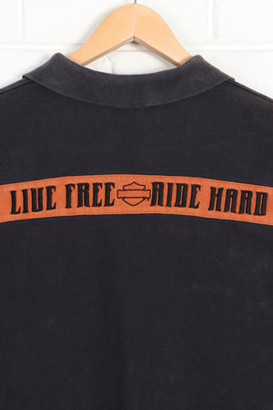 Legacy HARLEY DAVIDSON "Live Free Ride Hard" Polo Shirt (XXL)