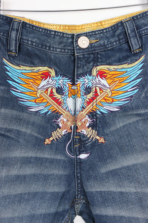 COOGI Cross Sword Eagles Embroidered Y2K Jeans (40x34)