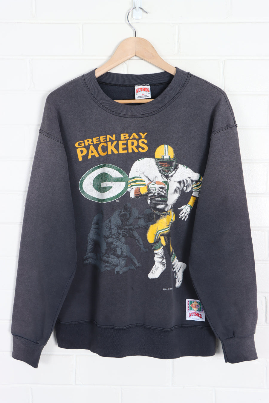 NFL Green Bay Packers 1993 Running Player NUTMEG Sweatshirt USA Made (M)