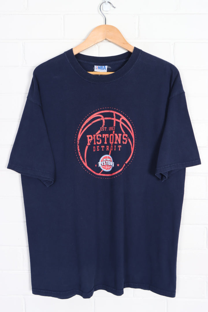 Detroit Pistons NBA Double Logo T-Shirt (XL)