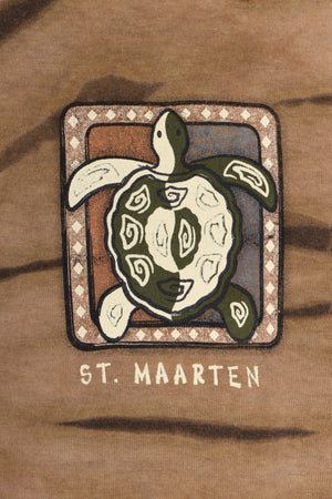 St Maarten Turtle Front Back Tie Dye T-Shirt (L)